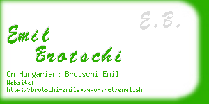 emil brotschi business card